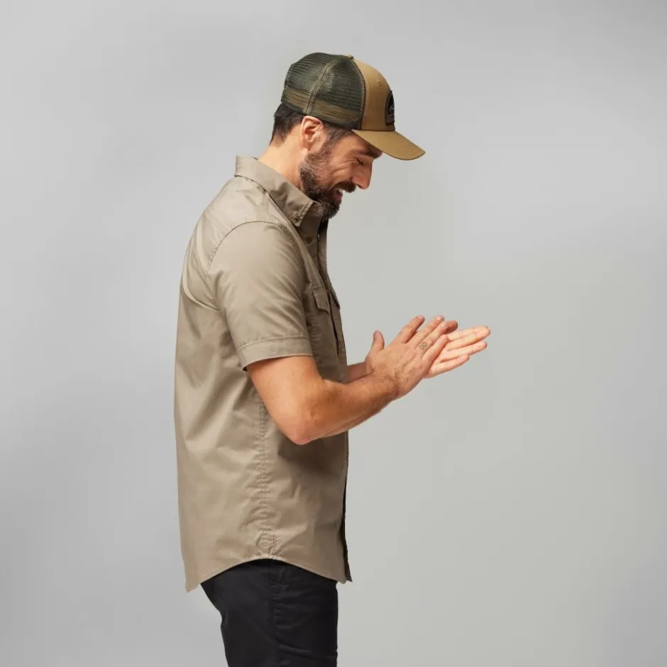 Shirts & Midlayers|T-Shirts & Tops < Fjällräven Övik Air Stretch Hed Heren - ountain bue