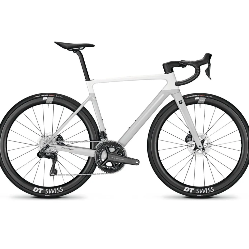 FOCUS IZALCO MAX 9.8 - Carbon Racefiets - 2025 - White glossy / Lightgrey glossy
