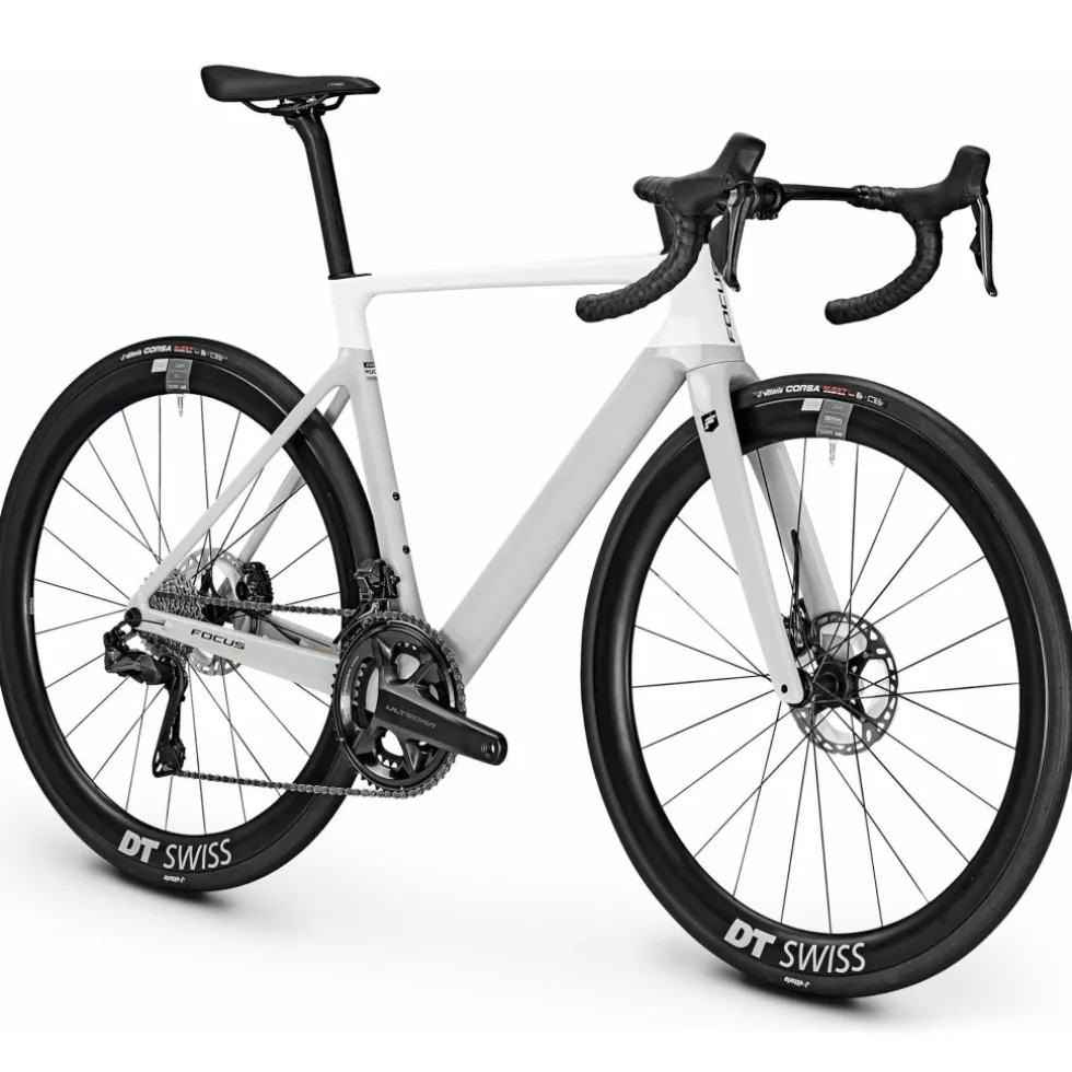 FOCUS IZALCO MAX 9.8 - Carbon Racefiets - 2025 - White glossy / Lightgrey glossy