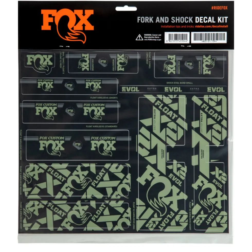 FOX CUSTOM Decal Kit for Fork & Rear Shock - Pistachio