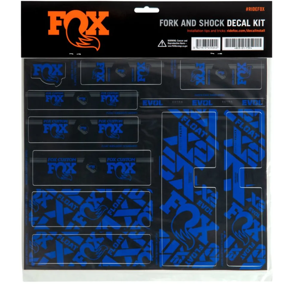 FOX CUSTOM Decal Kit for Fork & Rear Shock - blue