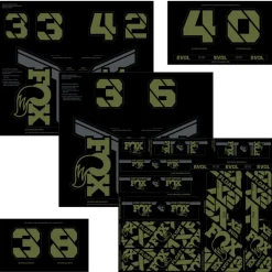 Stickers < FOX Factory FOX CUSTOM Decal Kit for Fork & Rear Shock - olive