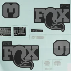FOX Decal Kit voor 36 Voorwork (2026) - 803-04-278 | Performance Elite | Matte Black | Grey Logo