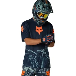 FOX Ranger Image Print MTB-shirt met korte mouwen voor kinderen - plum