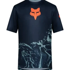 FOX Ranger Image Print MTB-shirt met korte mouwen voor kinderen - arctic blue