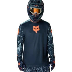 FOX Ranger Image Print MTB-shirt met lange mouwen voor kinderen - arctic blue