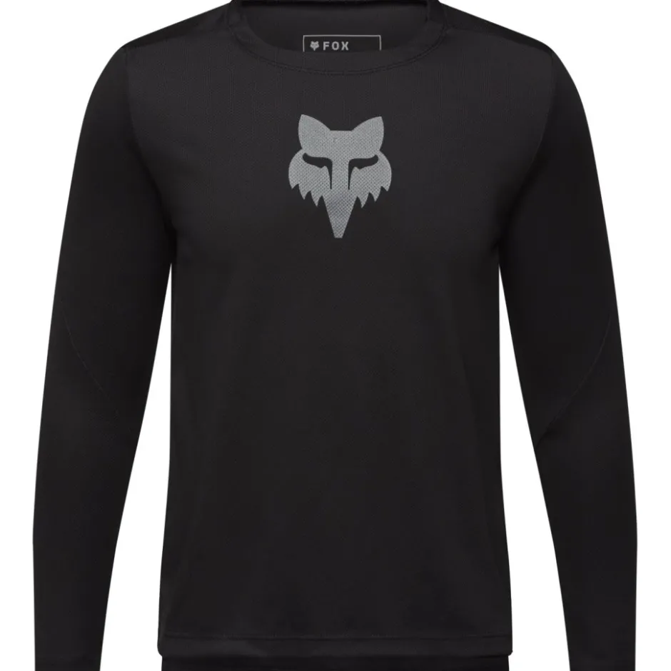 Shirts Kinderen|Mtb-Shirts < FOX Racing FOX Ranger MTB Fietsshirt met lange mouwen Kinderen - Fox Head - zwart