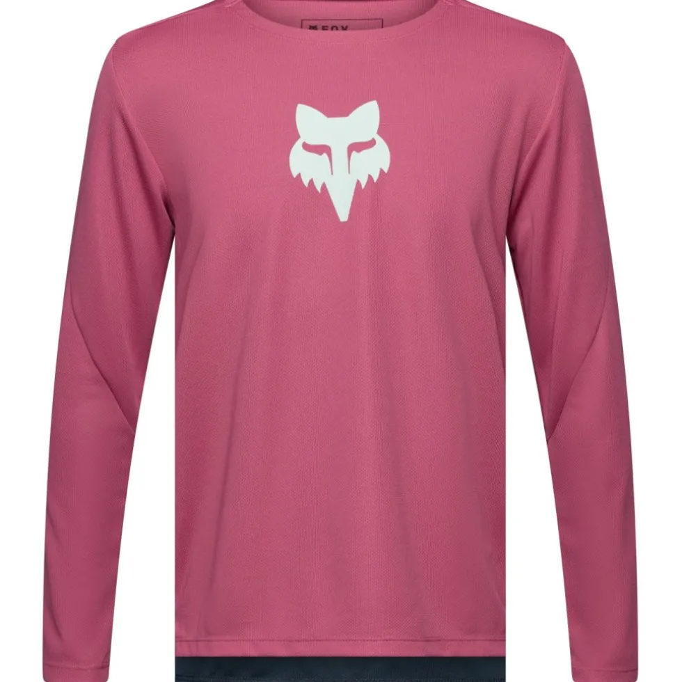 FOX Ranger MTB Fietsshirt met lange mouwen Kinderen - Fox Head - berry