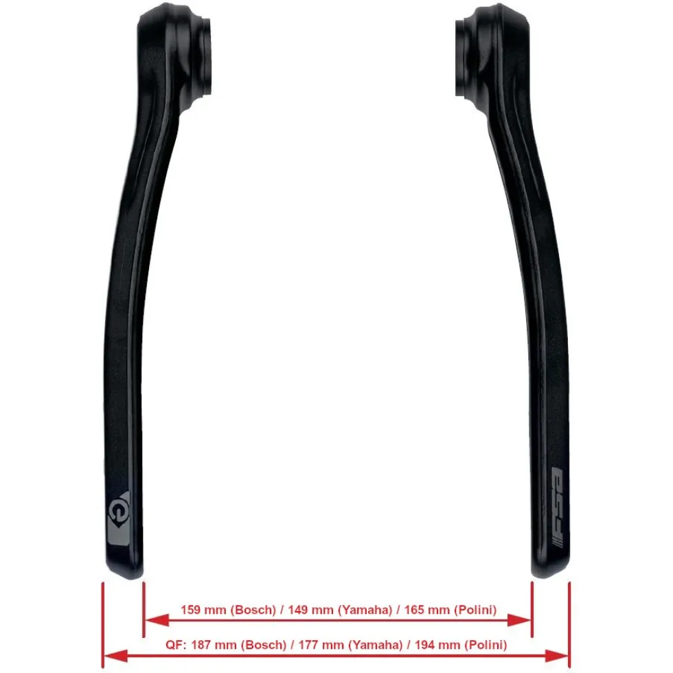 FSA E-Bike Crank Arms for Bosch Gen 3/4 / Yamaha PW-X / Polini - ISIS - CK-762/IS Wider