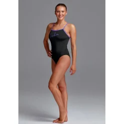 Zwembroeken & Bikini'S < Funkita Single Strap Eco Eendelig badpak voor dames - Night Mare