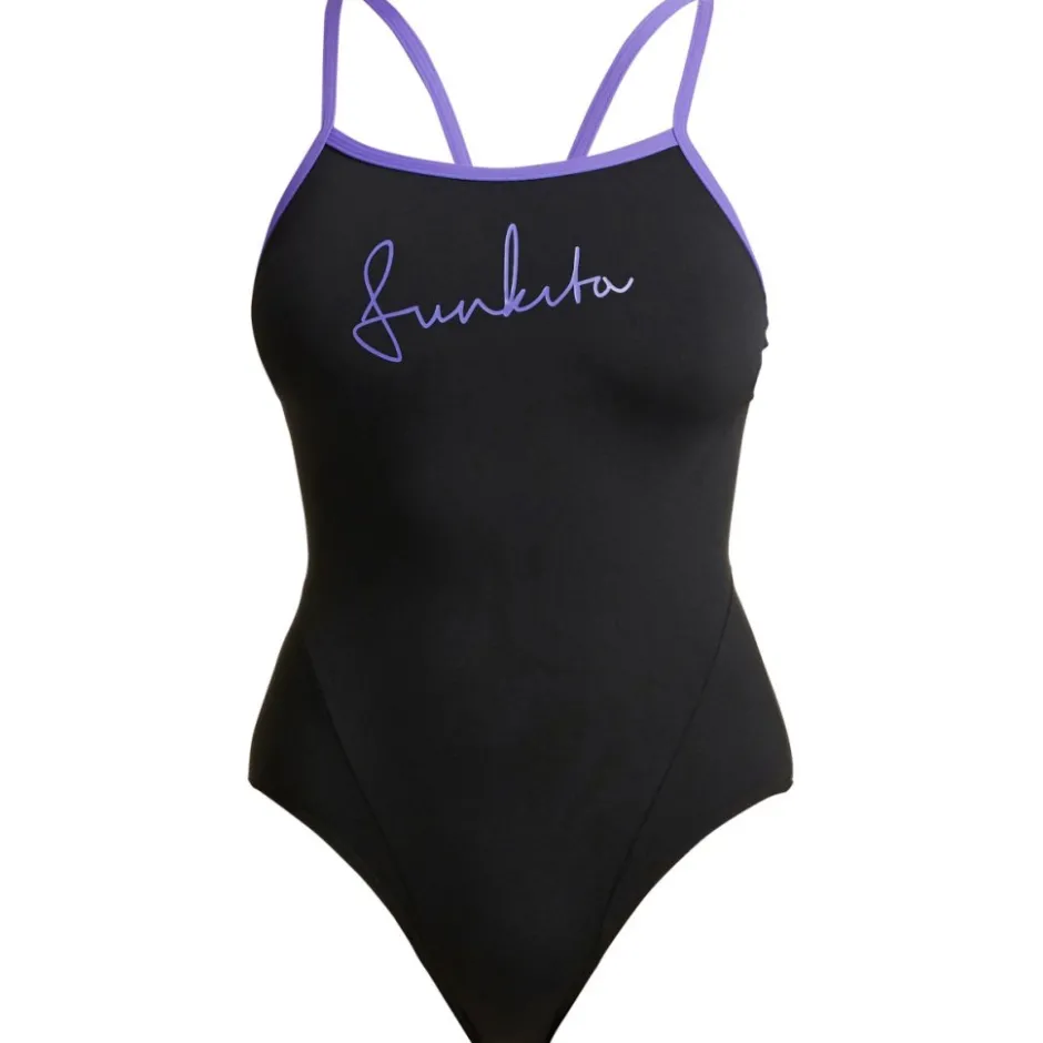 Zwembroeken & Bikini'S < Funkita Single Strap Eco Eendelig badpak voor dames - Night Mare