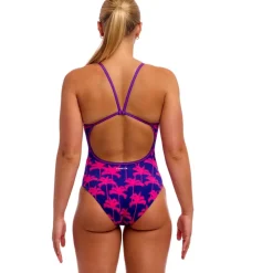 Funkita Single Strap Eco Eendelig badpak voor dames - Pinky Palms