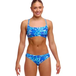 Zwembroeken & Bikini'S < Funkita Sports Eco Bikinitop Dames - Bloom Shakalaka