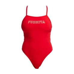 Zwembroeken & Bikini'S < Funkita Tie Me Tight Eco Eendelig badpak voor dames - Fire