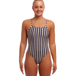 Funkita Tie Me Tight Eco Eendelig badpak voor dames - Admiralty Stripe