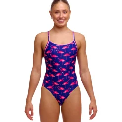 Zwembroeken & Bikini'S < Funkita Diamond Back Eco Eendelig badpak voor dames - Flocked Up