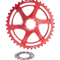 Funn Clinch Cassette-Uitbreiding - 10-voudig - 40T met 16T Rondsel - red