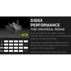 Schijfremmen < Galfer Schijfremblokken - G1053 | Performance - FD426 | Shimano Saint, ZEE, XTR, XT, SLX, Deore (4 zuigers)