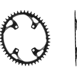 Kettingbladen < Garbaruk Road/CX/Gravel Chainring - 110 mm / Oval / Narrow-Wide - for Shimano GRX - black