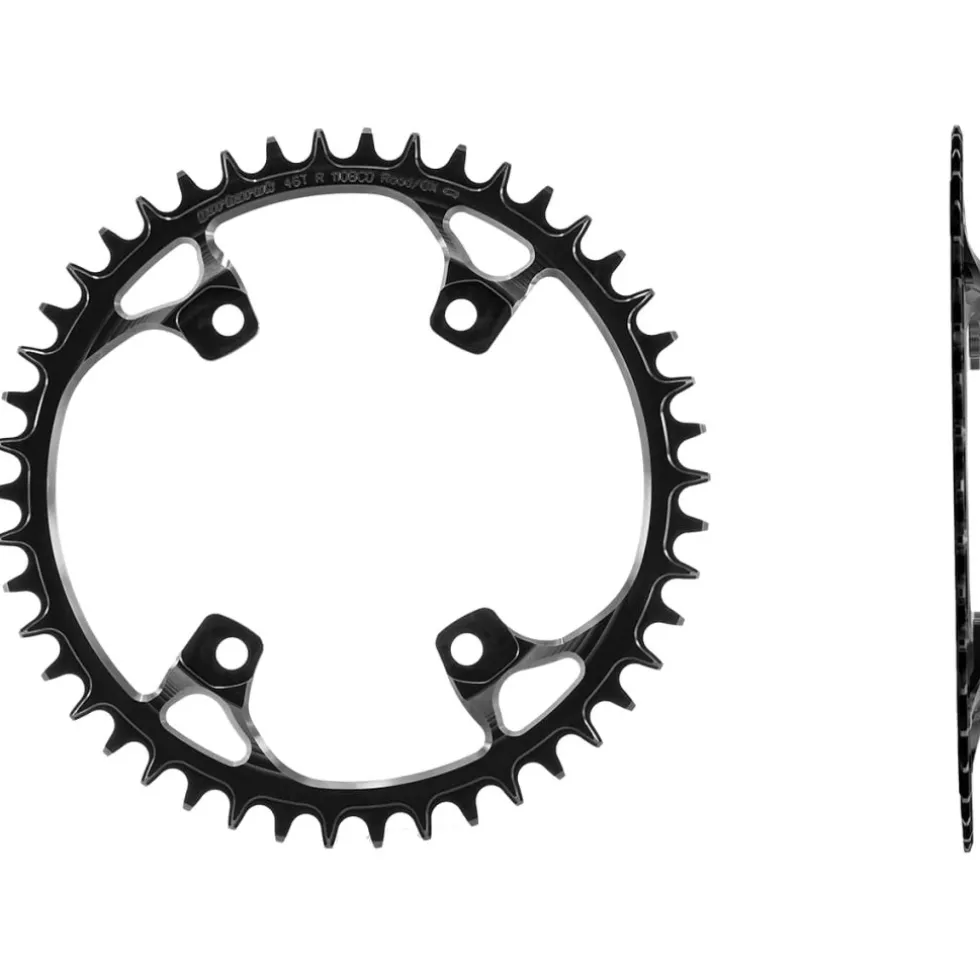 Garbaruk Road/CX/Gravel Kettingblad - 110 mm / Rond / Narrow-Wide - voor Shimano GRX - zwart