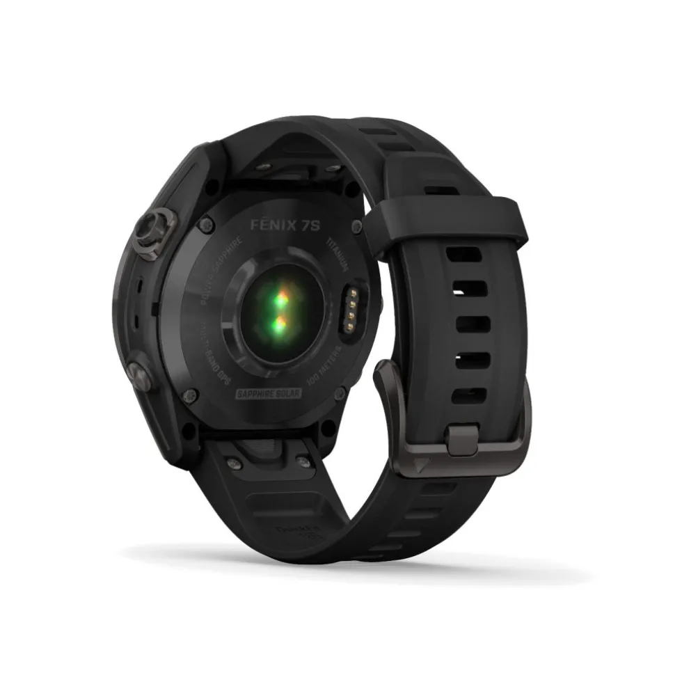 Garmin fenix 7S Sapphire Solar GPS Smartwatch - carbon grey/black - DLC Titanium