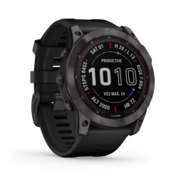 Garmin fenix 7X Sapphire Solar GPS Smartwatch - carbon grey/black - DLC Titanium