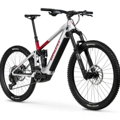Ghost E-RIOT CF ADVANCED - Mullet Carbon E-mtb - 2026 - rebel red / misty grey glossy