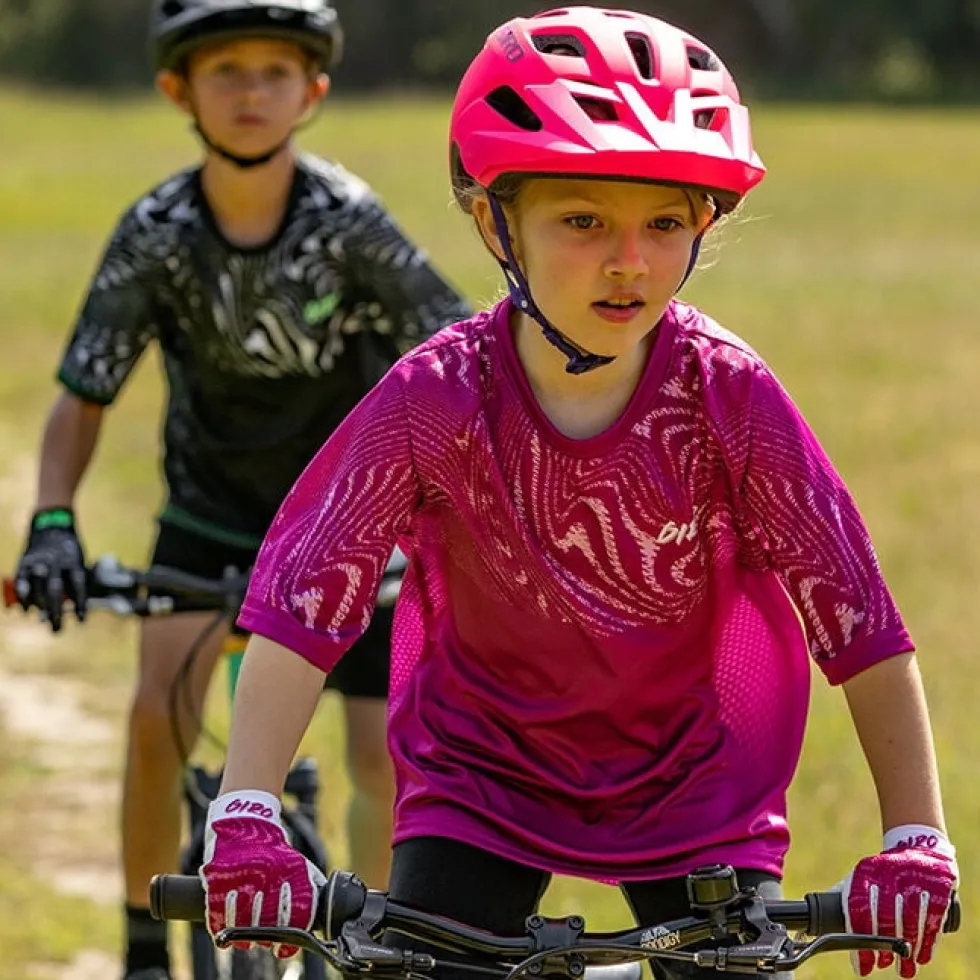 Giro Roust Fietsshirt met Korte Mouwen Kinder - dark shark ripple