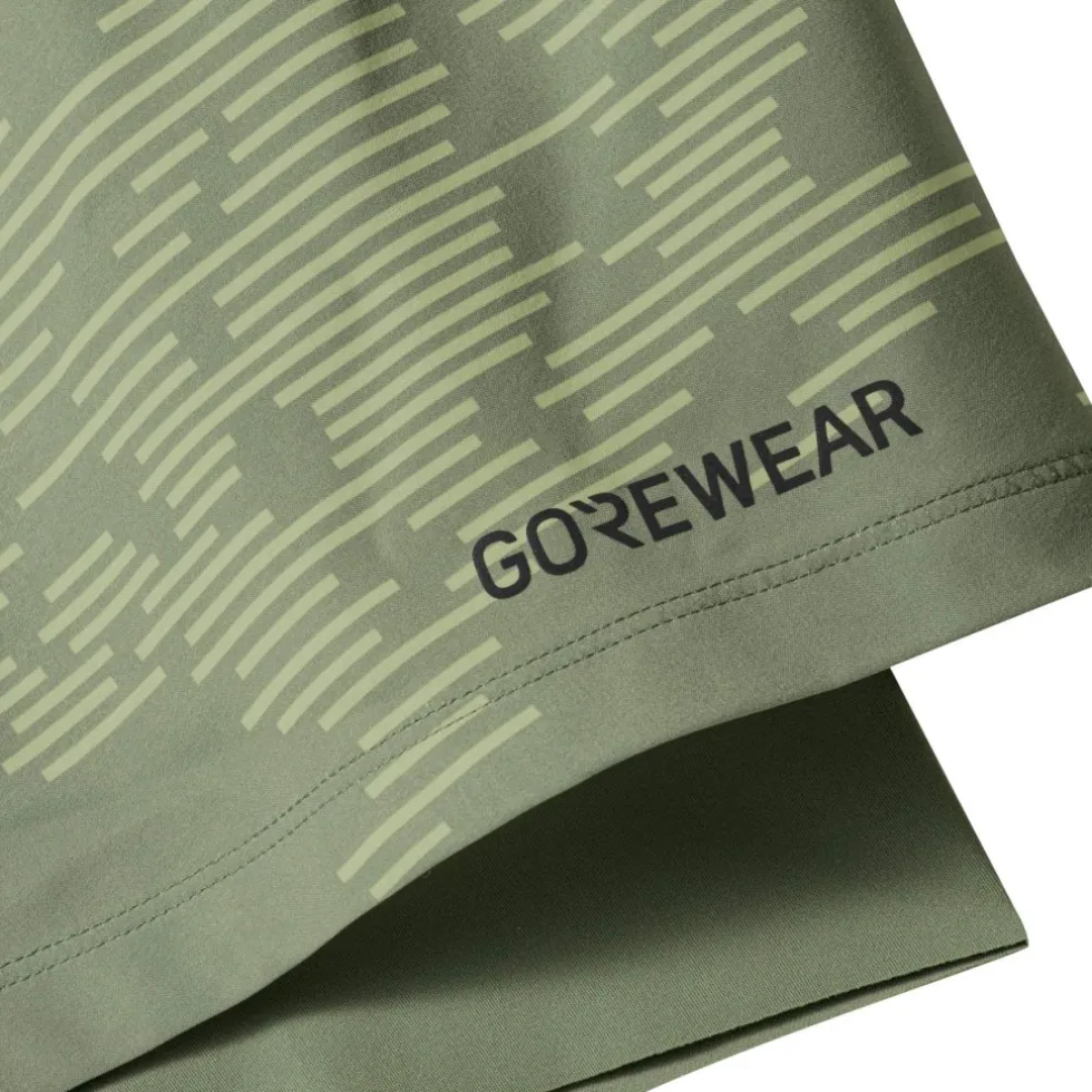 GOREWEAR Concurve 5 Inch Electro 2in1 Korte broeken Heren - crushed slate green / spring green DHDJ