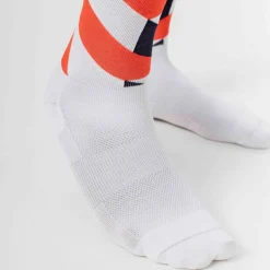 GOREWEAR Essential Signal Sokken Middellang - white/lab red 01DC