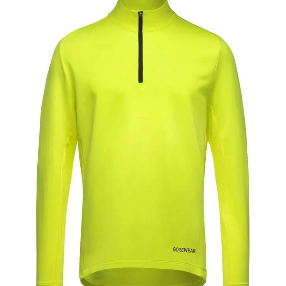 T-Shirts & Tops < GOREWEAR Everyday id 1/4-Zip Shirt et Lange ouwen Heren - neon yellow 0800