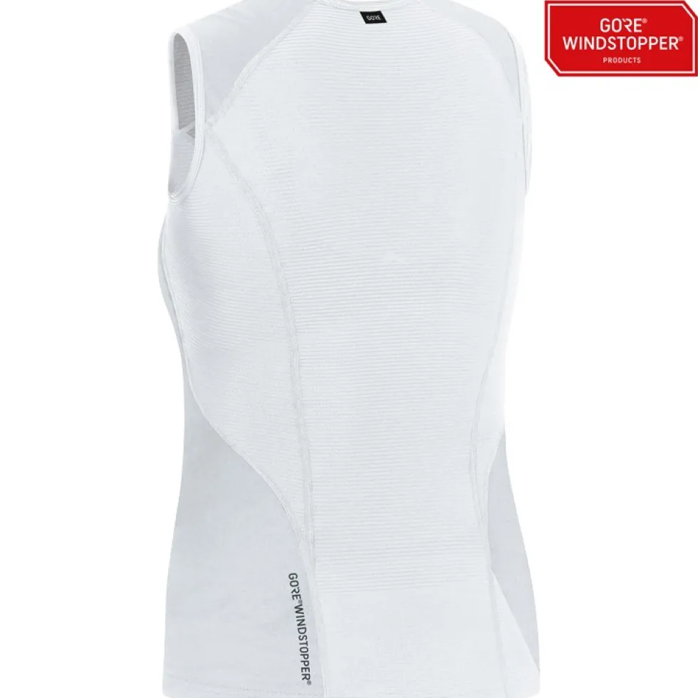 GOREWEAR GORE® WINDSTOPPER® Base Layer Shirt zonder mouwen Dames - light grey/white 9201