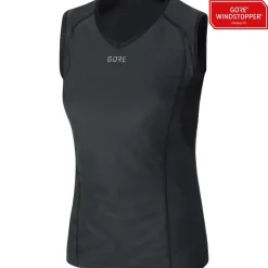 GOREWEAR GORE® WINDSTOPPER® Base Layer Shirt zonder mouwen Dames - zwart 9900