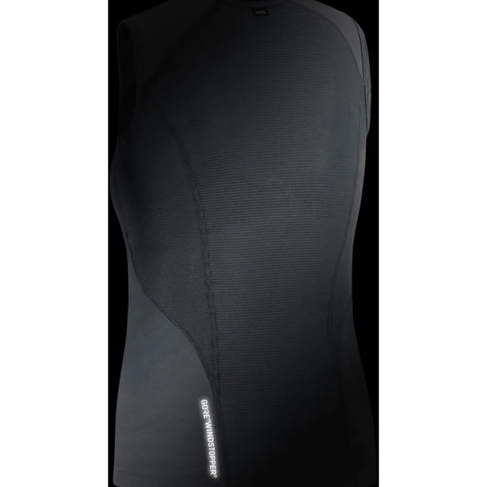 GOREWEAR GORE® WINDSTOPPER® Base Layer Shirt zonder mouwen Dames - zwart 9900