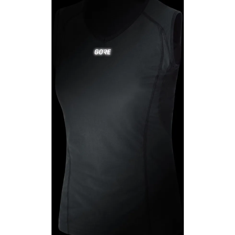 GOREWEAR GORE® WINDSTOPPER® Base Layer Shirt zonder mouwen Dames - zwart 9900