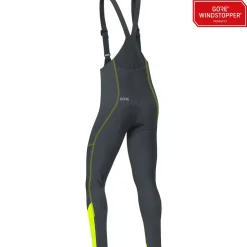 GOREWEAR C3 GORE® WINDSTOPPER® Fietsbroek met bretels Heren - zwart/neon yellow 9908