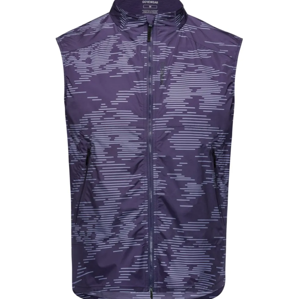 GOREWEAR Concurve Electro Windbreaker Vest Heren - crushed purple indigo / amethyst grey DEDF