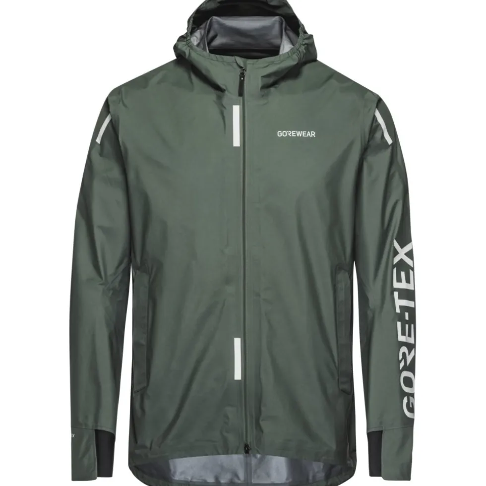 GOREWEAR Concurve GORE-TEX Logo Jas Heren - slate green / white DH01
