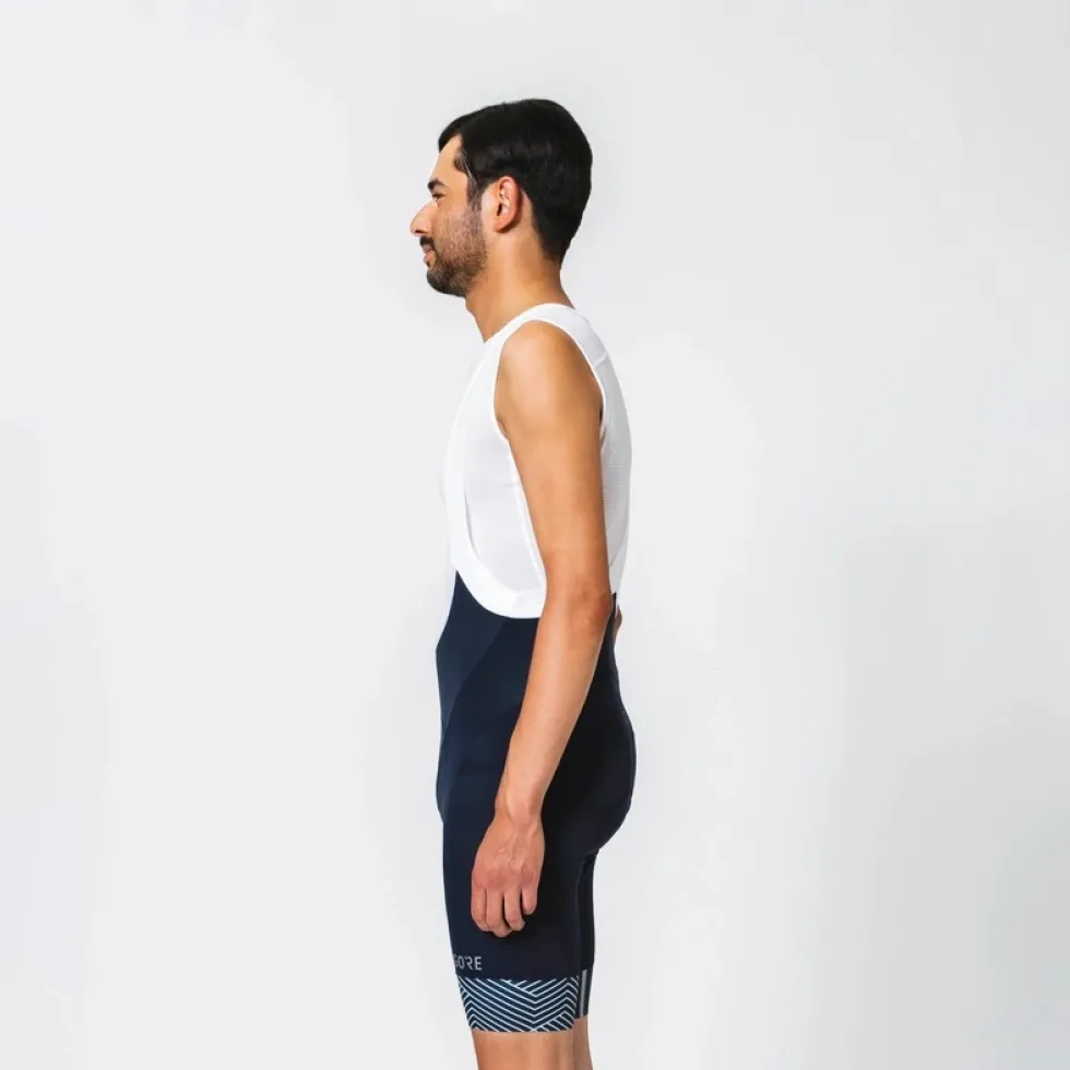 GOREWEAR C5 Opti Fietsshort met bretels + Heren - orbit blue/white AU01