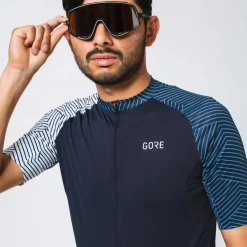 Wielershirts < GOREWEAR C5 hirt et Korte ouwen Heren - orbit bue/white AU01