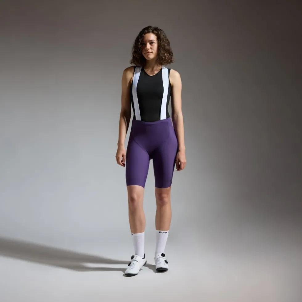 GOREWEAR Distance 3.0 Fietsshort met bretels Dames - purple indigo DE00