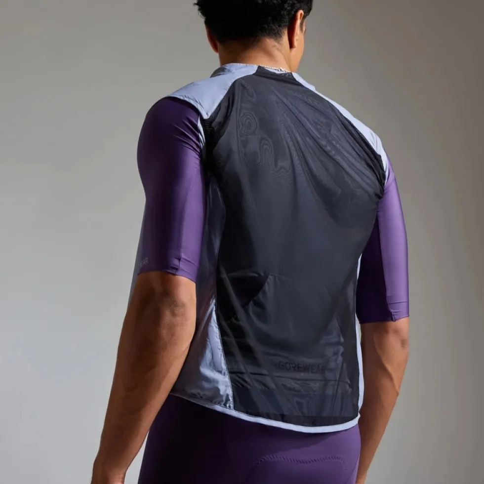 GOREWEAR Distance Windbreaker Vest Heren - amethyst grey DF00