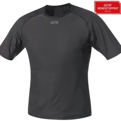Baselayers|Ondergoed < GOREWEAR GORE® WINDTOPPER® Bae ayer hirt Heren - zwart 9900