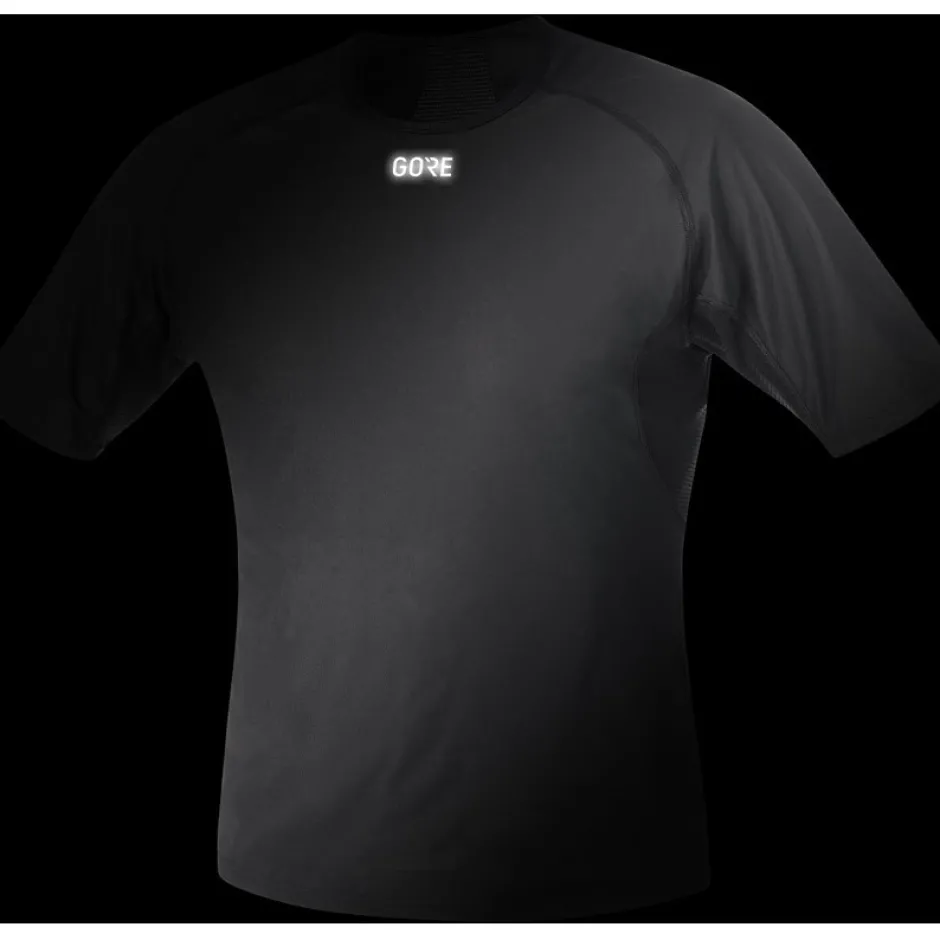 Baselayers|Ondergoed < GOREWEAR GORE® WINDTOPPER® Bae ayer hirt Heren - zwart 9900
