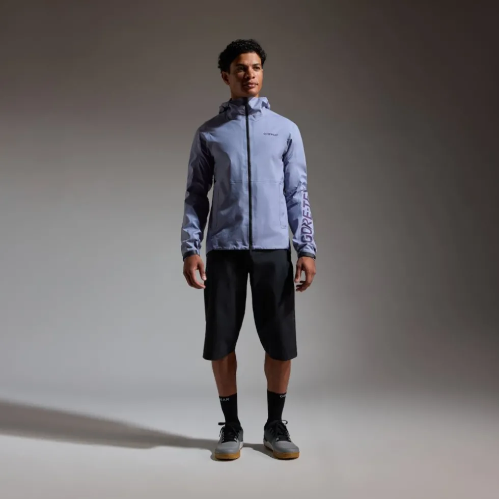 GOREWEAR Lupra 2.0 GORE-TEX Logo Jas met capuchon Heren - amethyst grey / purple indigo DFDE