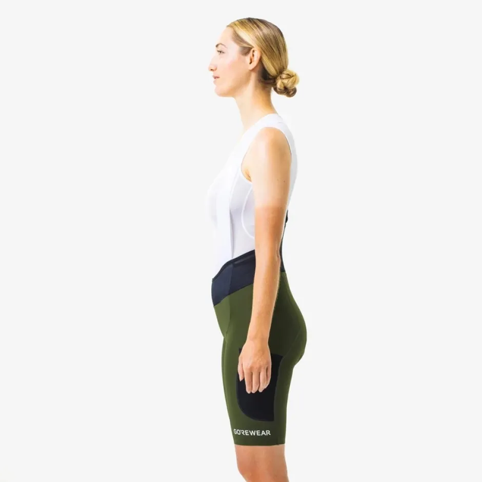 Bib Shorts|Wielrenbroeken < GOREWEAR Spinshift Cargo Fietsshort+ met Bretels Dames - zwart 9900