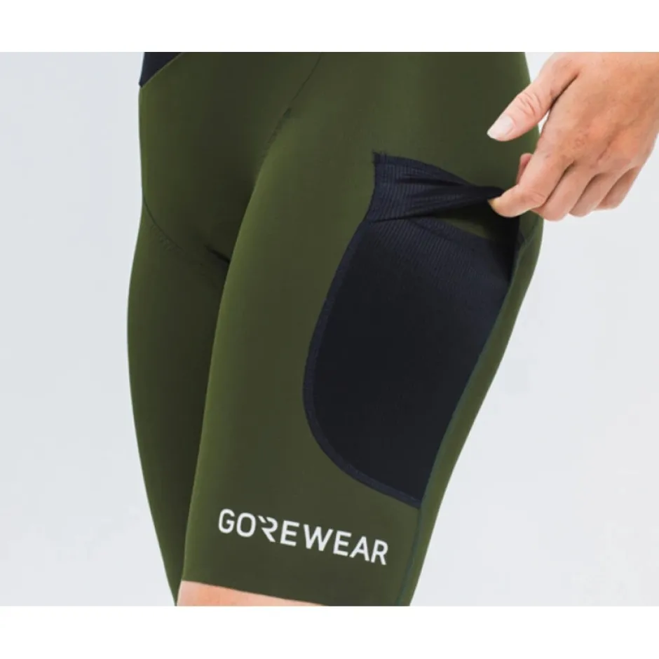 Bib Shorts|Wielrenbroeken < GOREWEAR Spinshift Cargo Fietsshort+ met Bretels Dames - zwart 9900