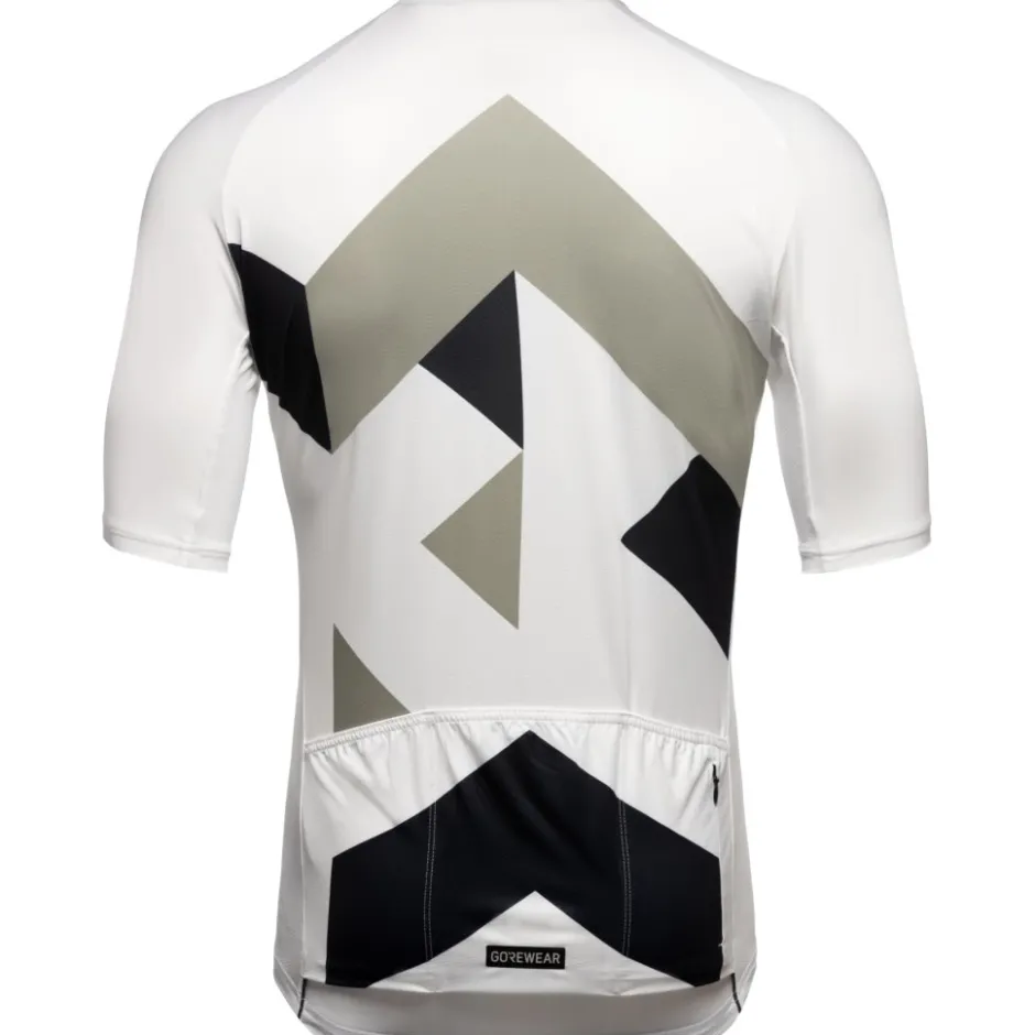 Wielershirts < GOREWEAR Spirit Signal Fietsshirt et Korte ouwen Heren - white/lab gray 01BF