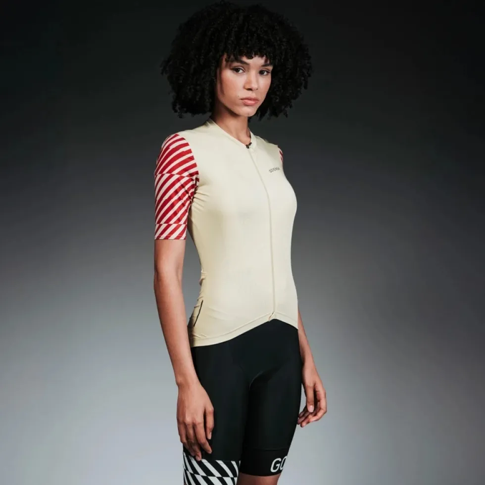 GOREWEAR Swiftride Optical Fietsshirt met Korte Mouwen Dames - white/black 0199