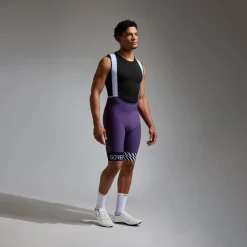 GOREWEAR Swiftride Optical Fietsshort met bretels voor heren - purple indigo DE00